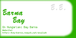 barna bay business card